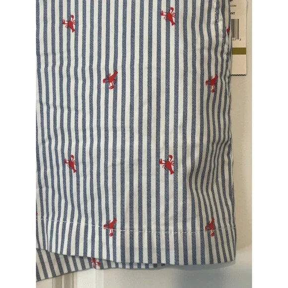 NWT Nautica Blue & White Striped Shorts W/ Lobsters Print Women's Size 14 - Picture 5 of 10